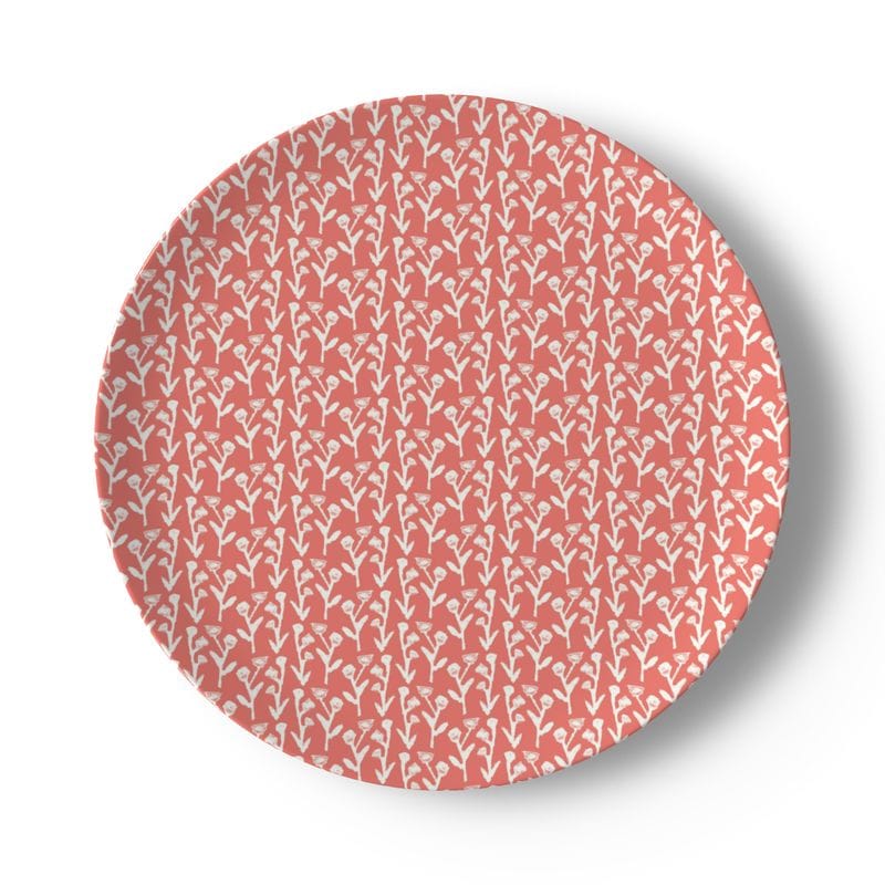 Erin Donahue Tice China Plates Set of Coral Ivy Manor China Plates (Set of 2, 4 or 8)