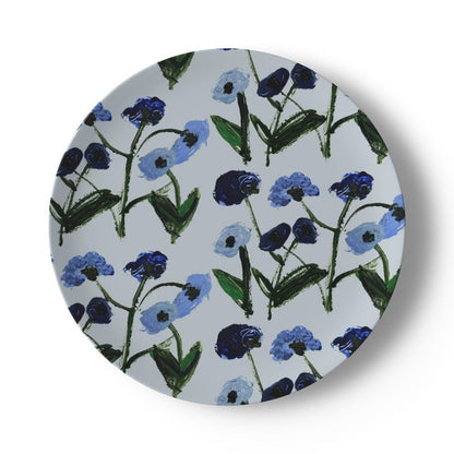 Set of Blue Posey China Plates (Set of 2, 4 or 8)