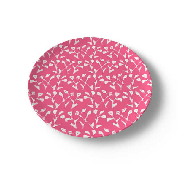 Set of Hot Pink Genevieve China Plates (Set of 2, 4 or 8) - My American Goods