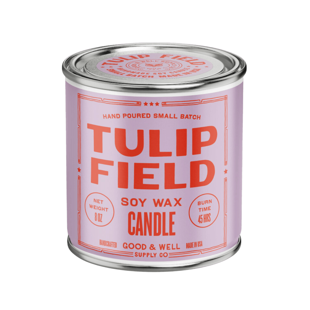 Good &amp; Well Supply Co Candles Tulip Field Happy Place Candle