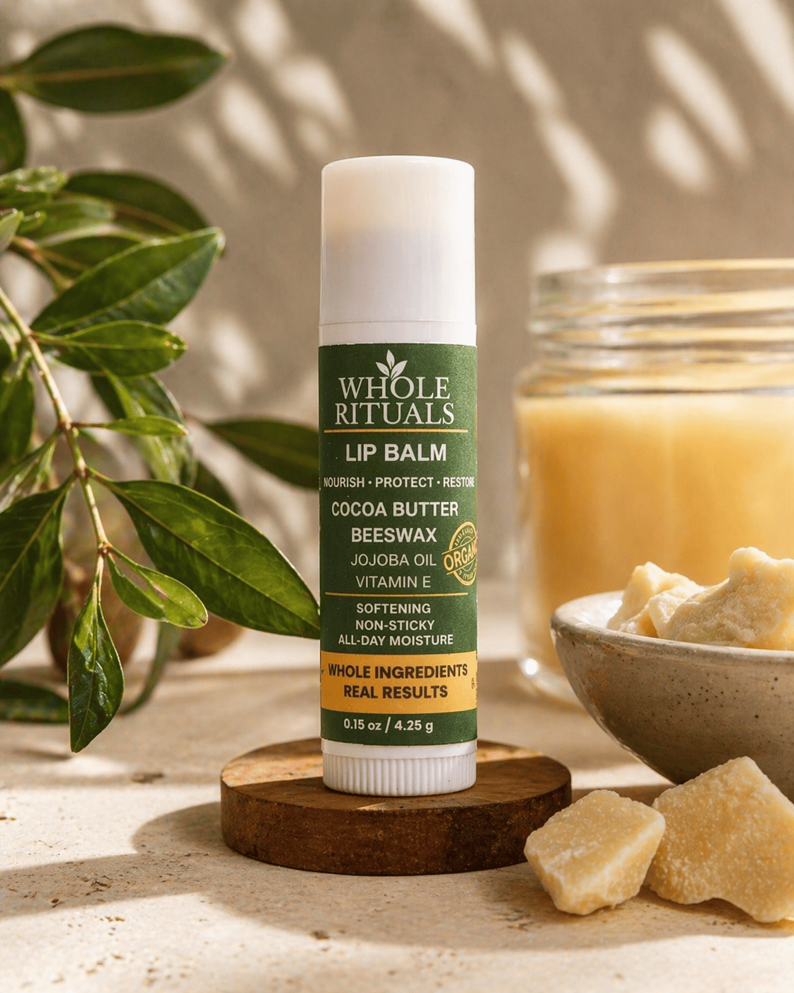 Whole Rituals Lip Balms Cocoa Butter Lip Balm | Beeswax + Jojoba Oil + Vitamin E
