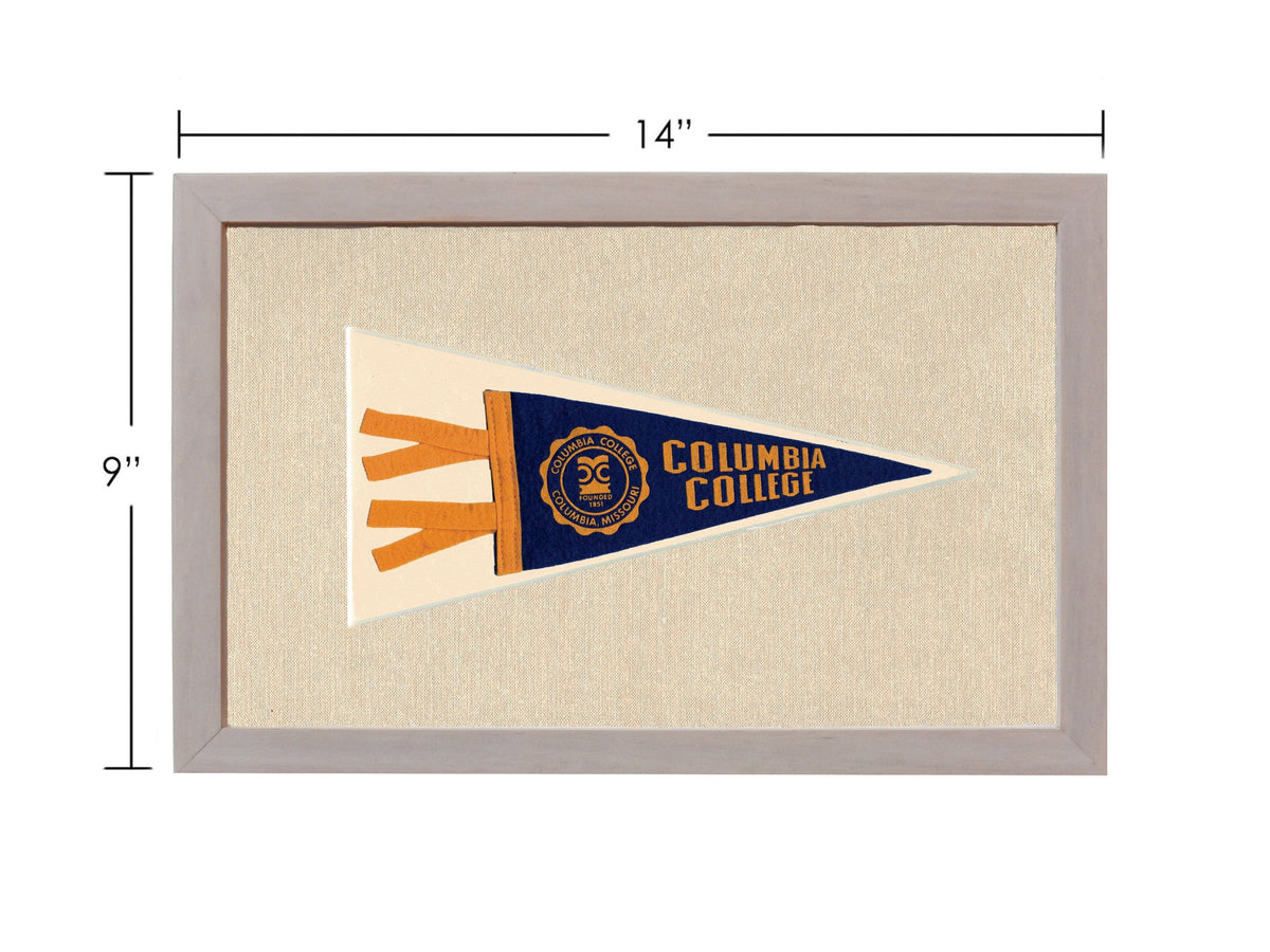 Americana Memories Vintage Pennants and Memorabilia Vintage Columbia College Pennant