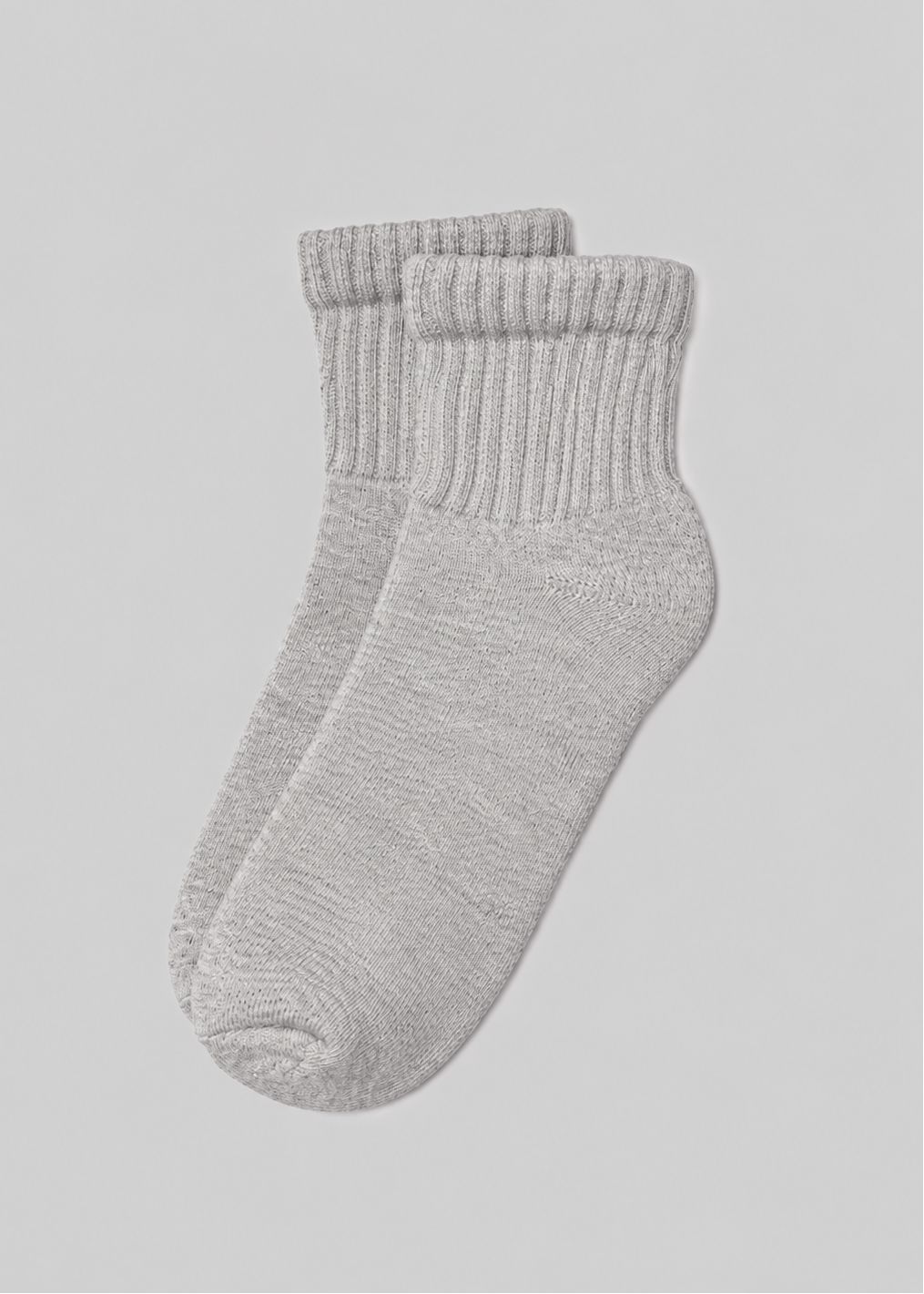 American Trench Retro Sock heather grey / One Size The Solids Quarter Crew