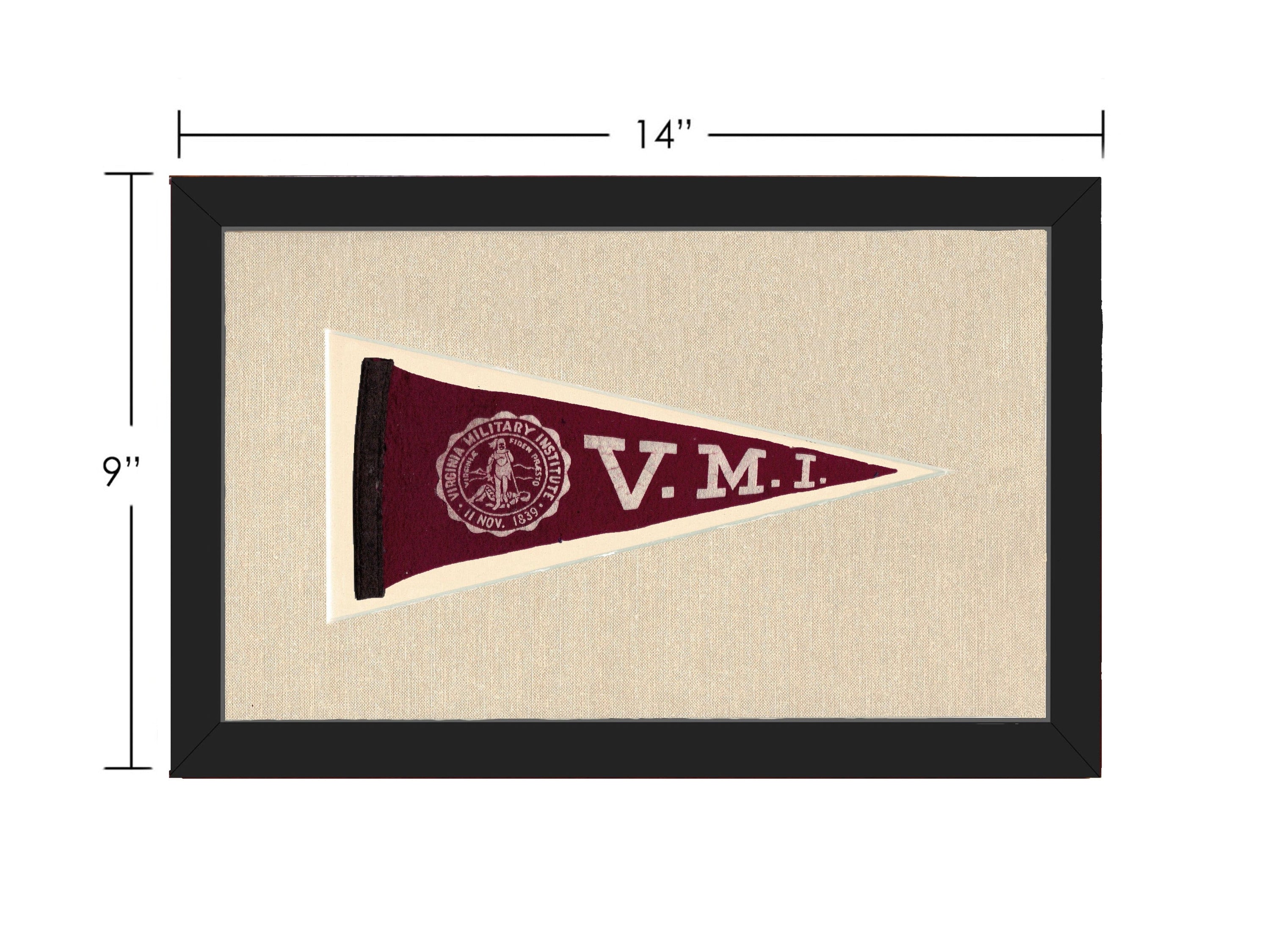 Americana Memories Vintage Pennants and Memorabilia Vintage Virginia Military Institute Pennant