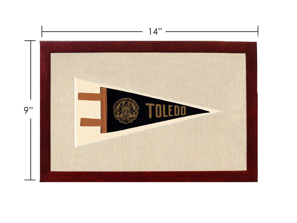 Americana Memories Vintage Pennants and Memorabilia Vintage University of Toledo Pennant