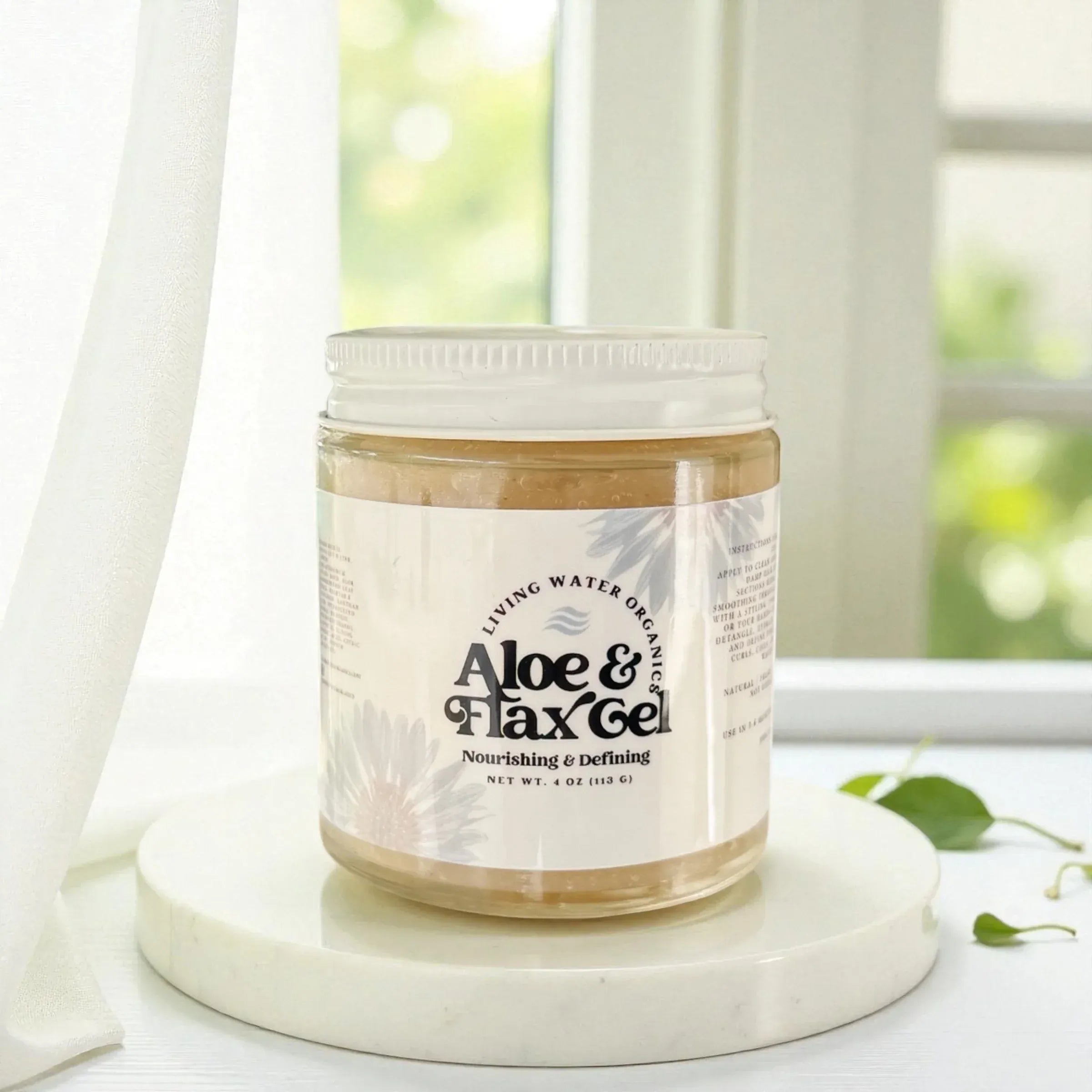 Living Water Organics Aloe Vera &amp; Flaxseed Gel