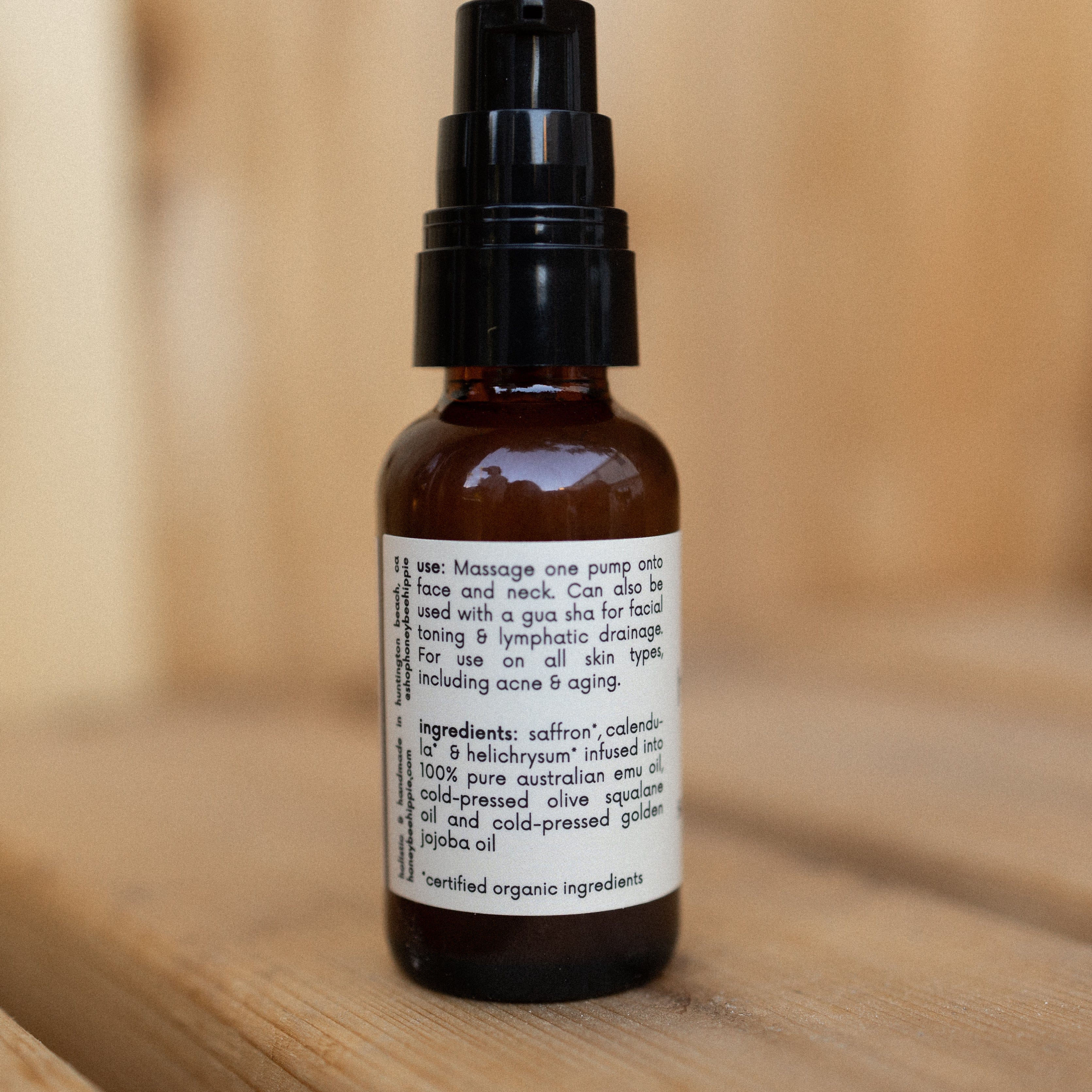 Honeybee Hippie oil serum saffron serum
