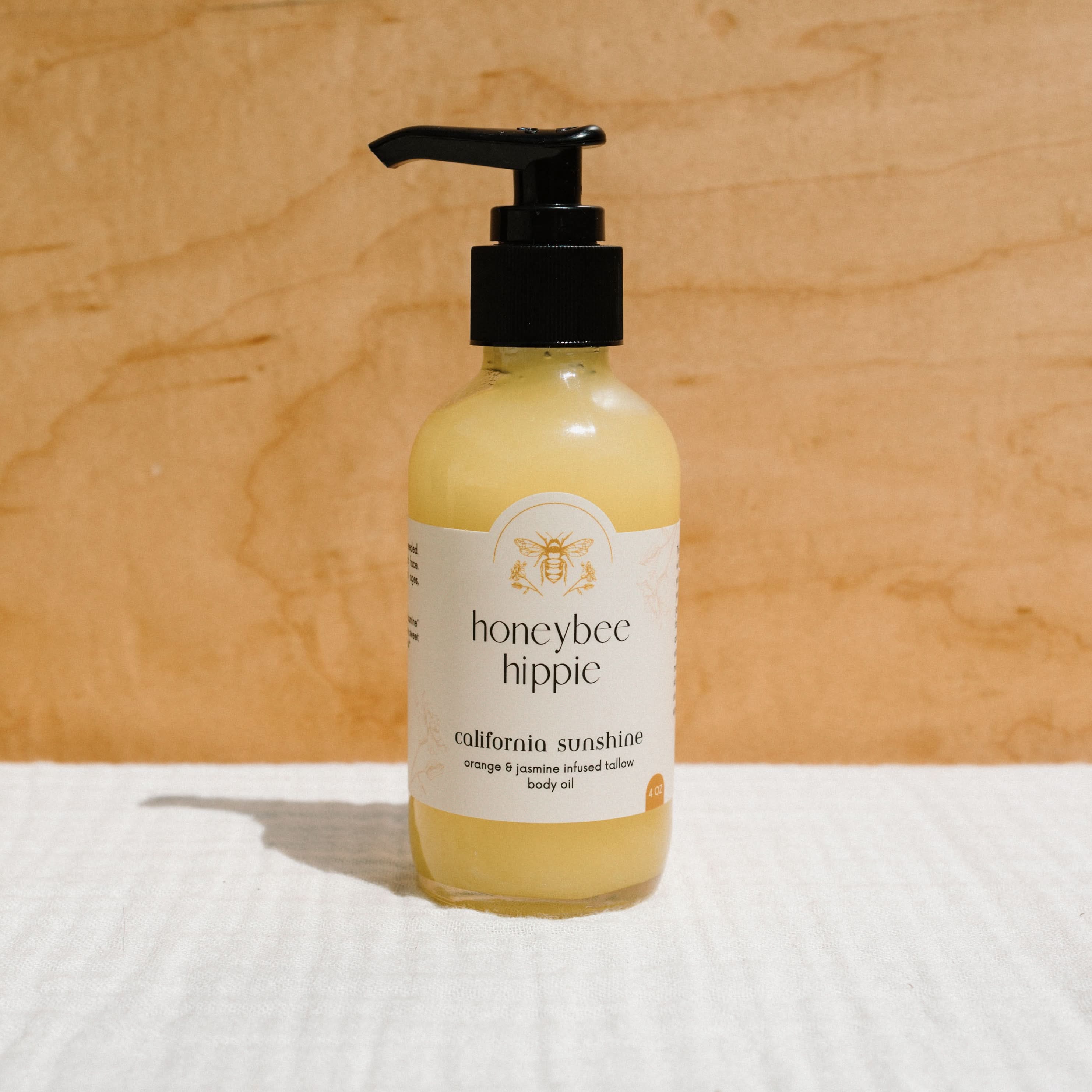 Honeybee Hippie tallow body oil California Sunshine - Tallow Oil