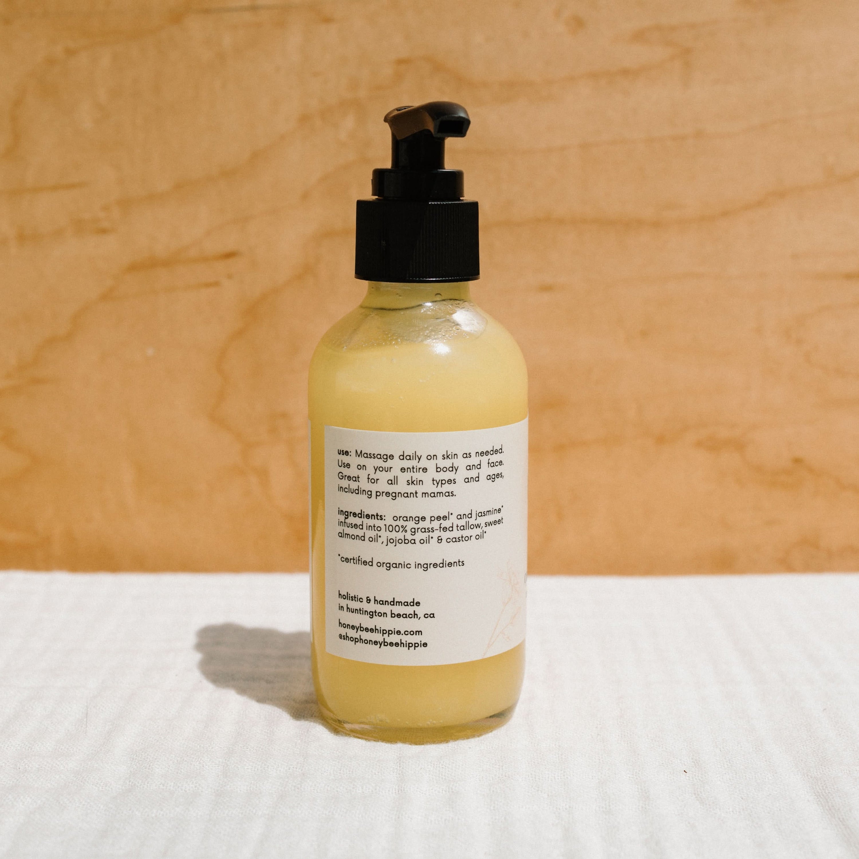 Honeybee Hippie tallow body oil California Sunshine - Tallow Oil