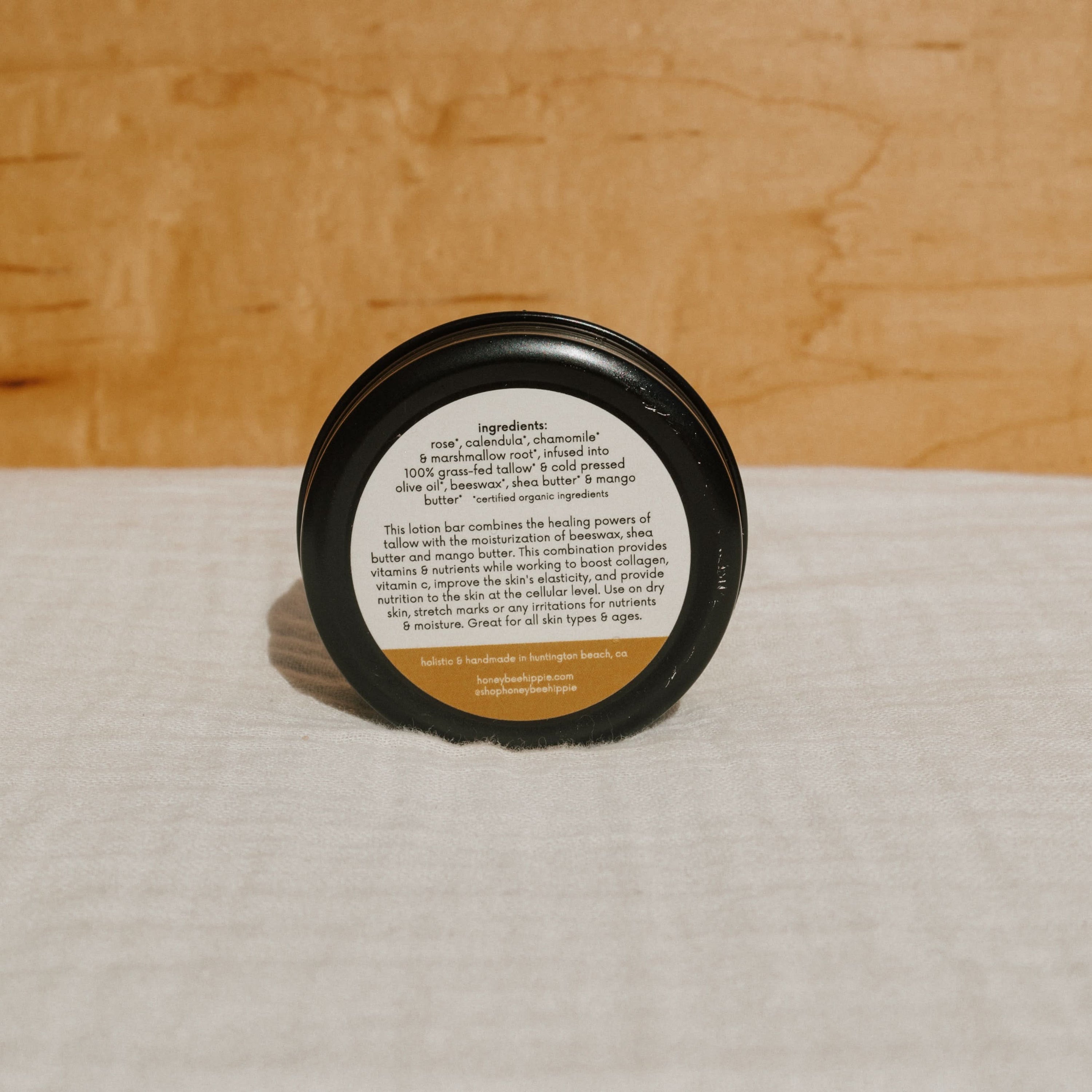 Honeybee Hippie Lotion tallow lotion bar