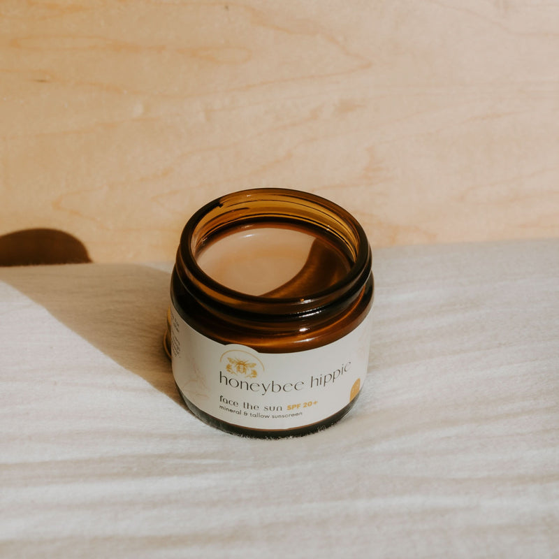 Honeybee Hippie Sunscreen Face the sun - herbal tinted mineral & tallow skin protection