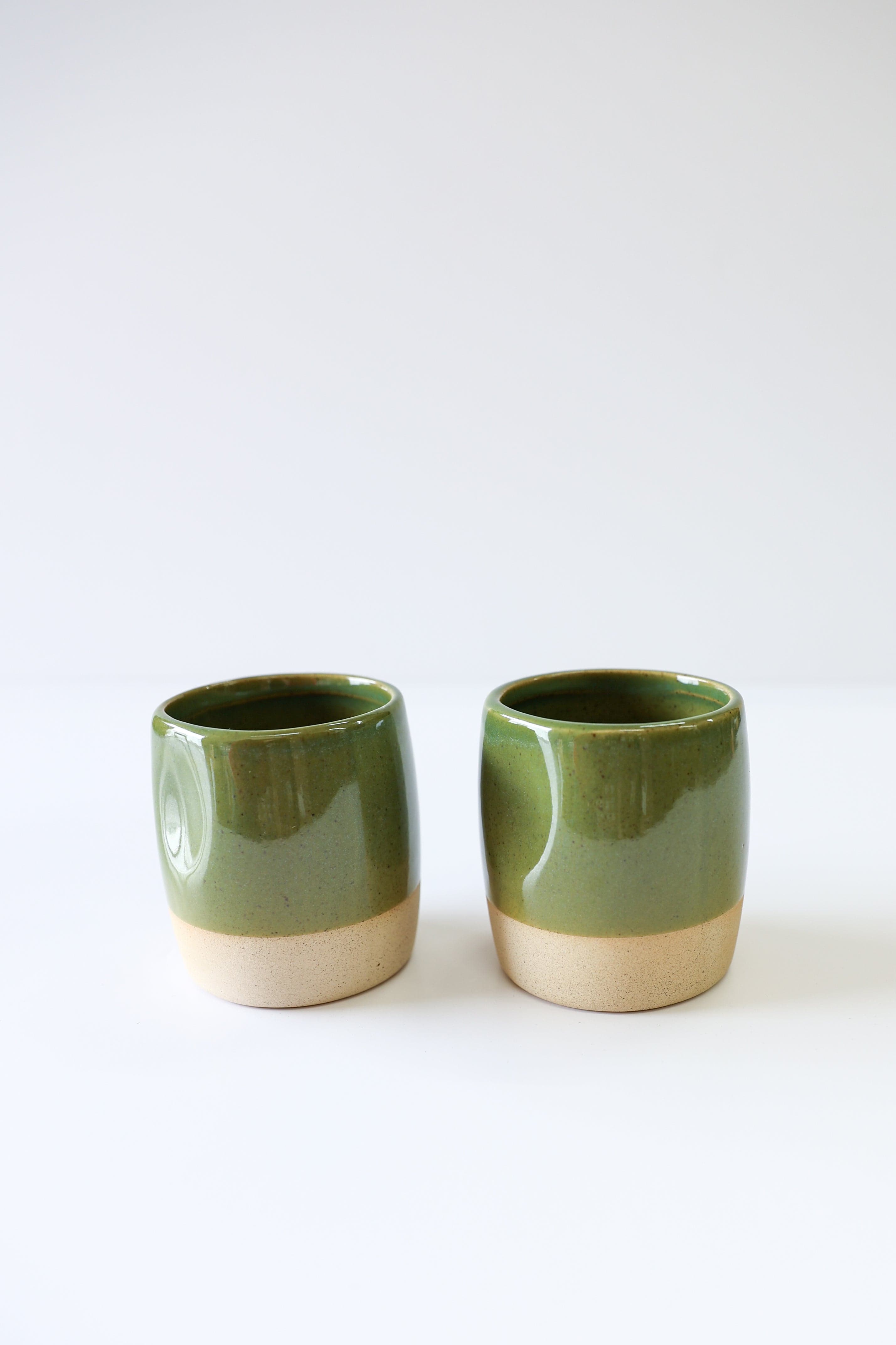 Glazed Garage Ceramics Cup Cliffs Cup | Moss (Set of 2)