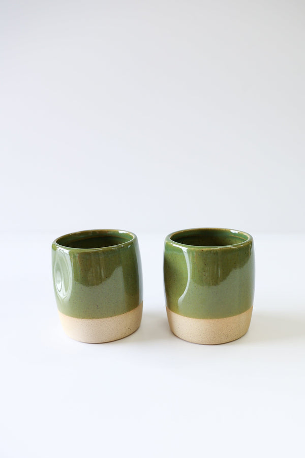 Glazed Garage Ceramics Cup Cliffs Cup | Moss (Set of 2)