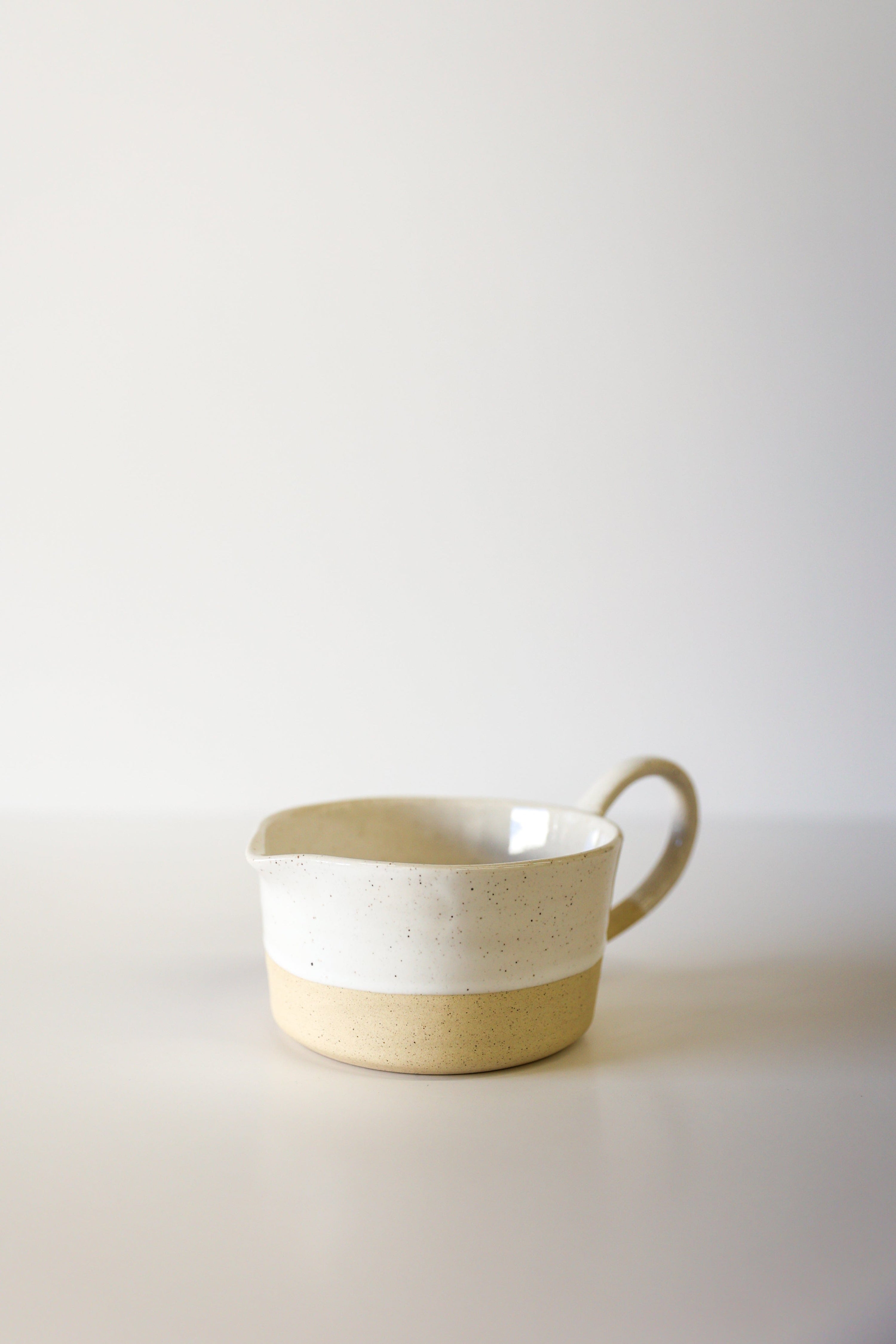 Glazed Garage Ceramics serveware Bolsa Pitcher | White Speckle