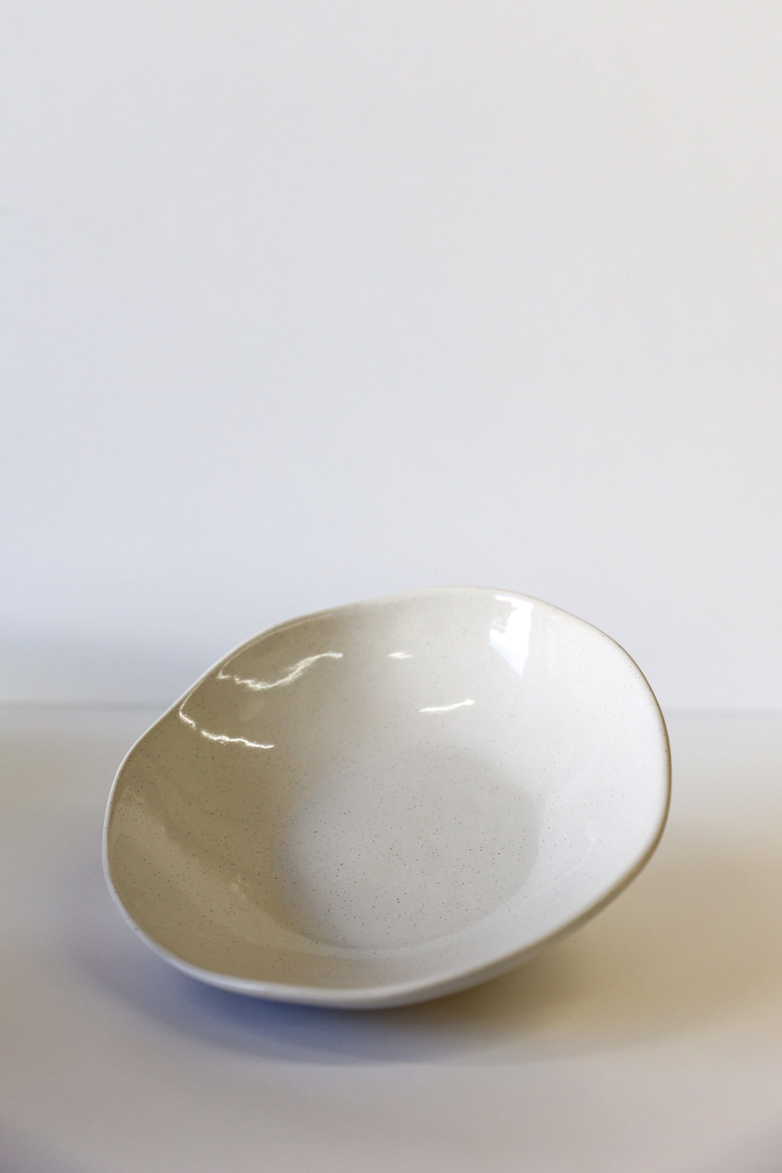 Glazed Garage Ceramics Bowl Low Tide Bowl - White Speckle (Set of 4)
