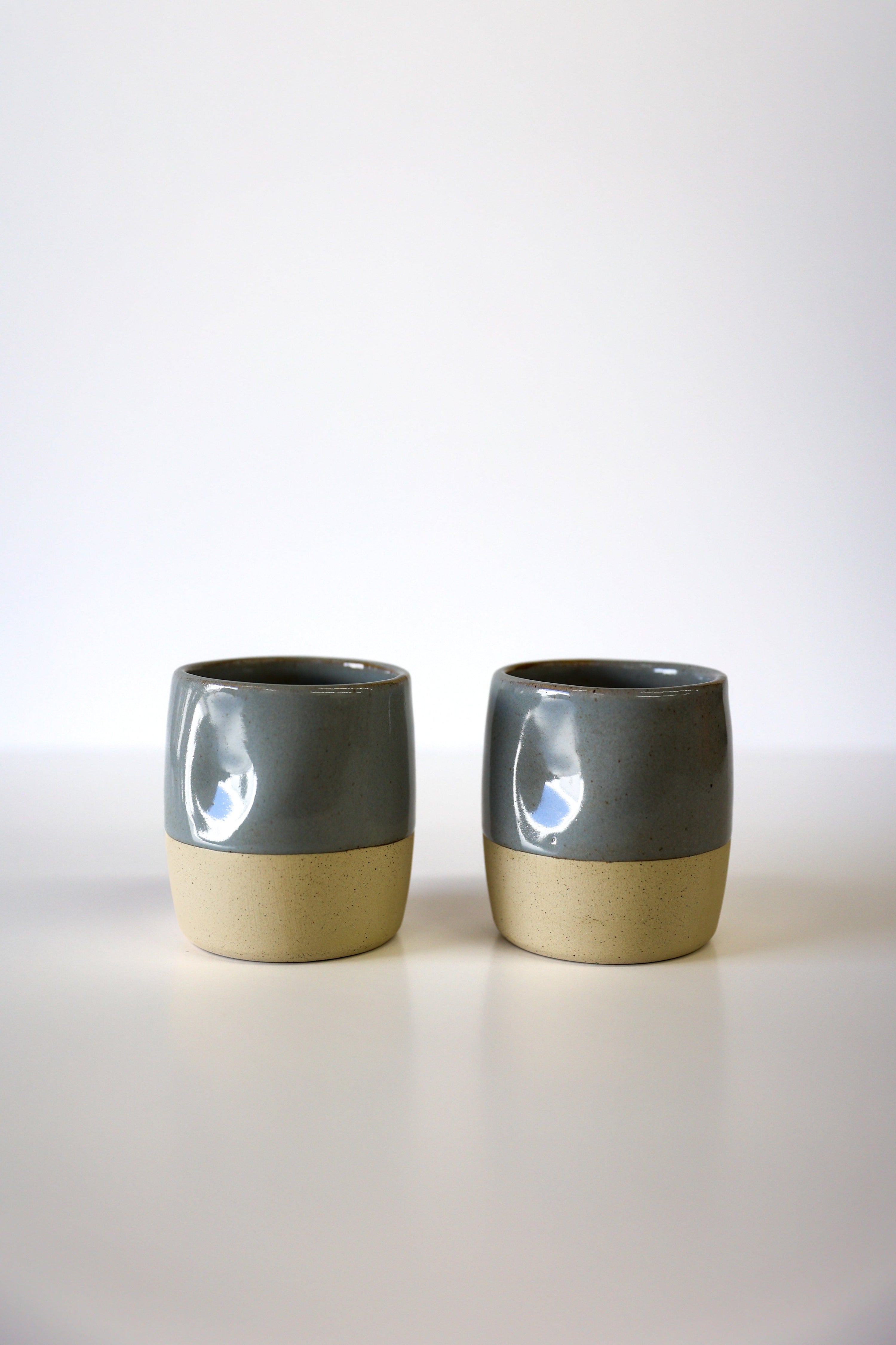 Glazed Garage Ceramics Cup Cliffs Cup | Waterfall (Set of 2)