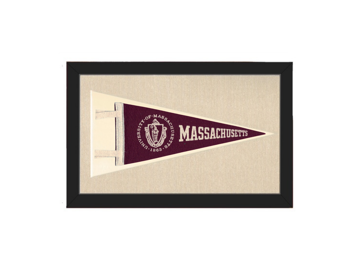 Vintage University of Massachusetts Pennant