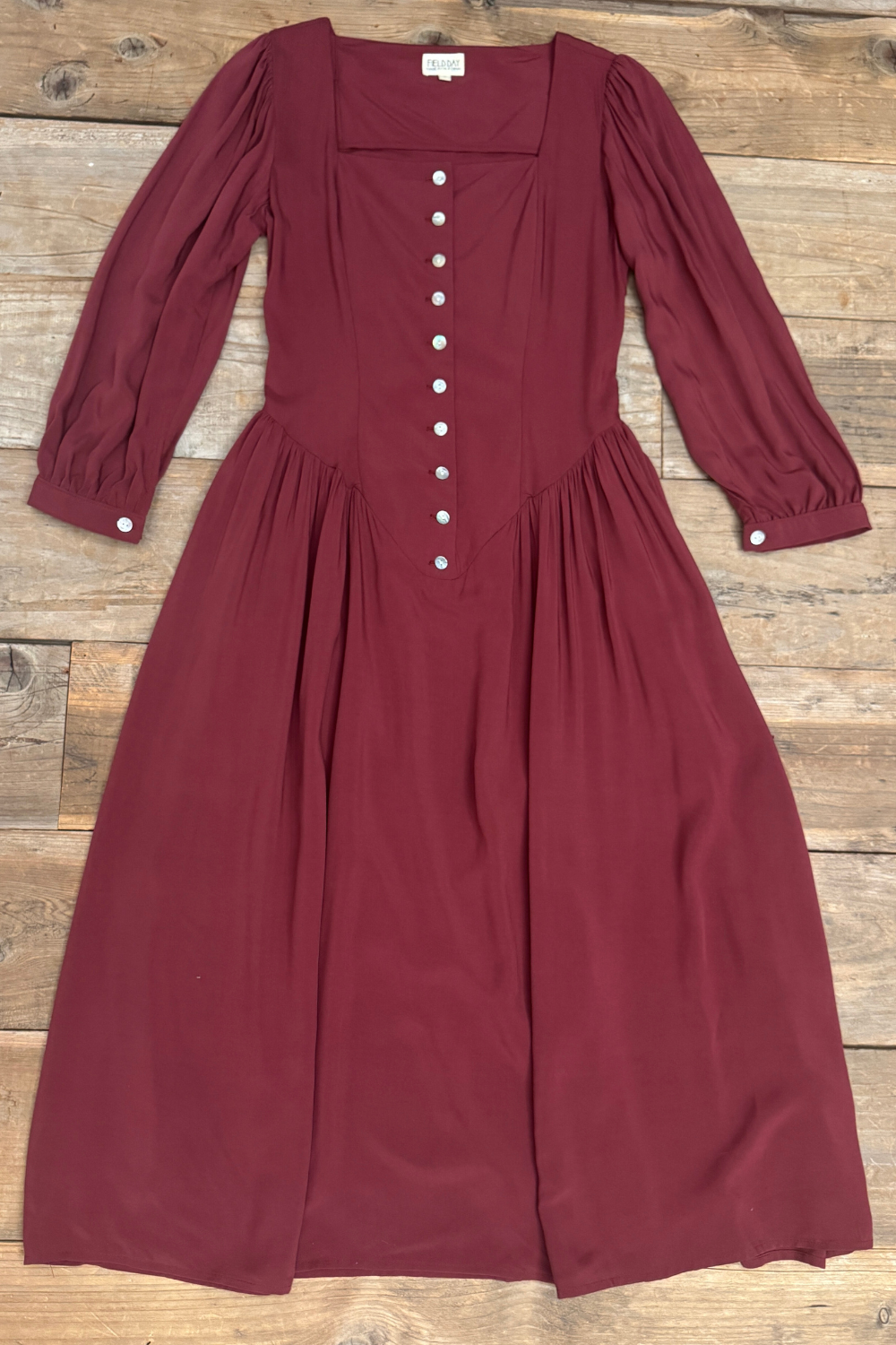 Prairie Dress in Merlot Challis