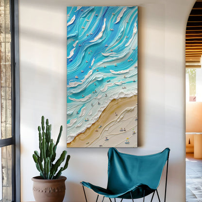 Tailored Canvases Canvas 20x10 inch Medium Premium Gallery Wrapped Beach Days Wall Art IV