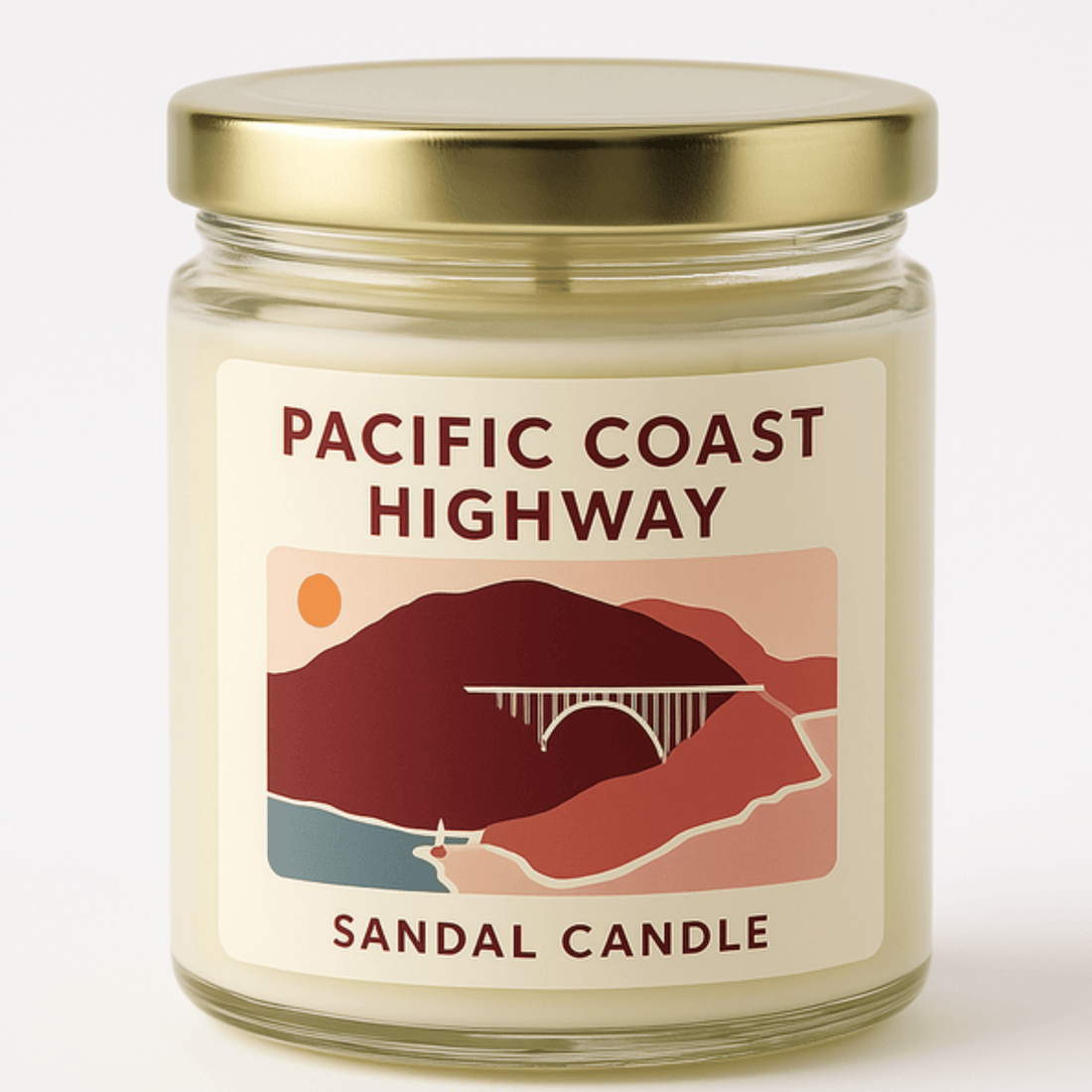 Pacific Coast Highway – Scented Candle, 9 oz Jar, Cedar, Smoke &amp; Spiced Orange