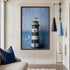 Tailored Canvases Canvas 18x12 inch Medium Premium Gallery Wrapped Wooden Lighthouse Coastal Wall Art III