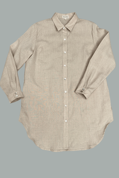 Field Day Top Cora Cover Up in Sand Linen