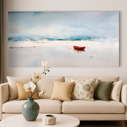 Tailored Canvases Canvas 20x10 inch Medium Premium Gallery Wrapped Misty Morning Abstract Wall Art