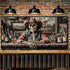 Tailored Canvases Canvas 20x10 inch Medium Premium Gallery Wrapped Skeleton Cowboy Barman At Western Saloon Wall Art
