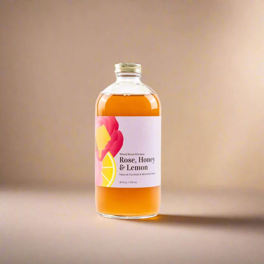 Wood Stove Kitchen Rose, Honey &amp; Lemon Syrup 16 fl oz