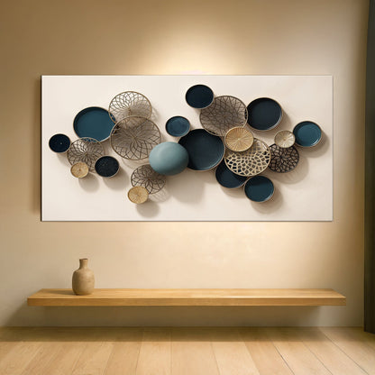 Tailored Canvases Canvas 20x10 inch Medium Premium Gallery Wrapped Lotus Leaf Abstract Wall Art