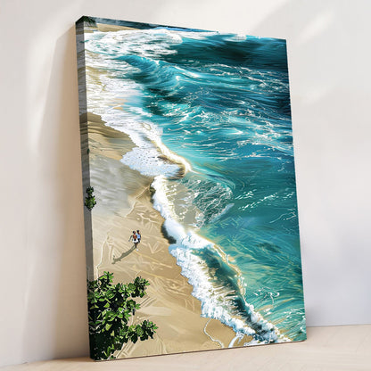 Tailored Canvases Canvas Beachfront Painting Coastal Wall Art II
