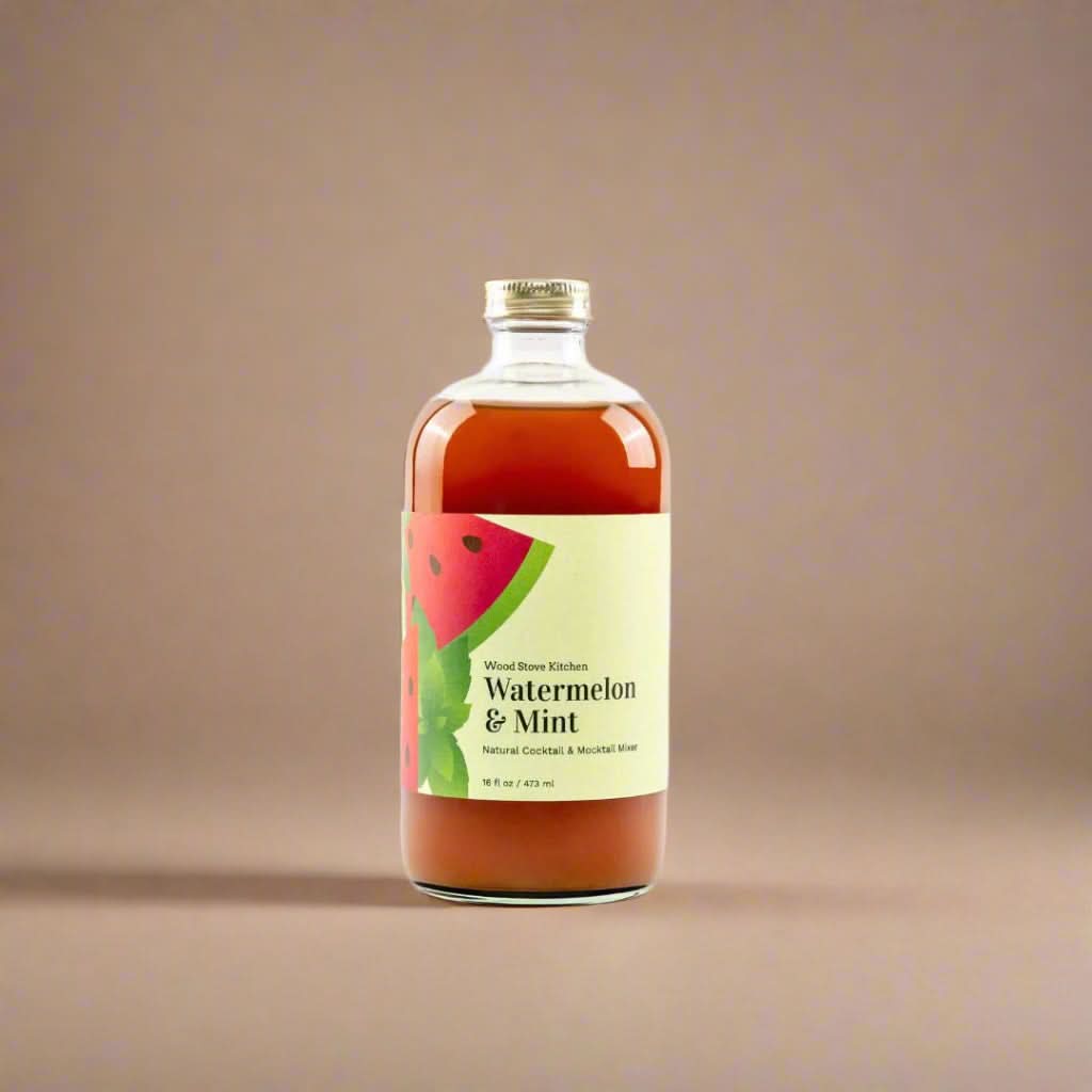 Wood Stove Kitchen Cocktail and Drink Mixers Watermelon &amp; Mint Syrup 16 fl oz