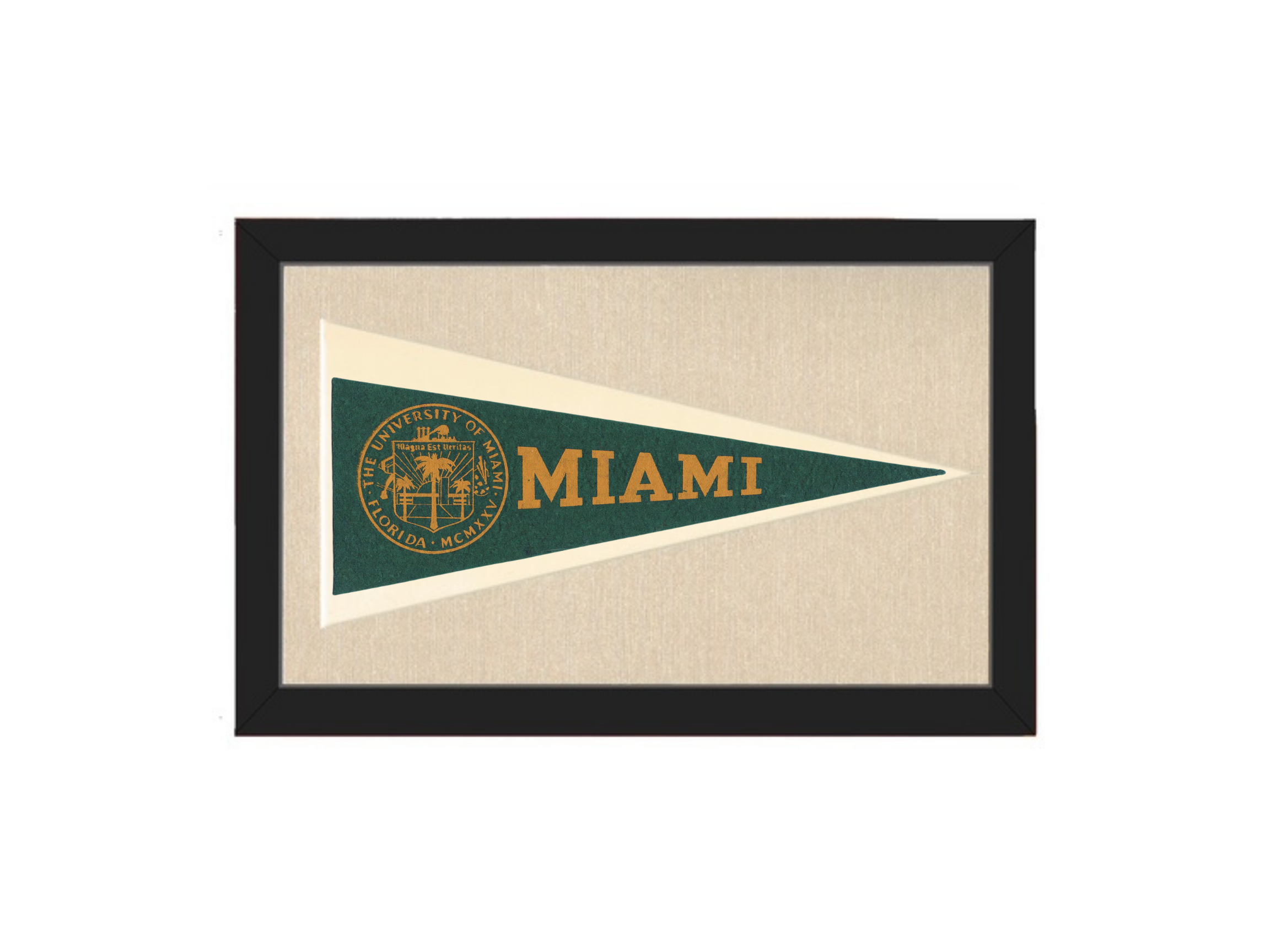 Vintage University of Miami Hormel Pennant