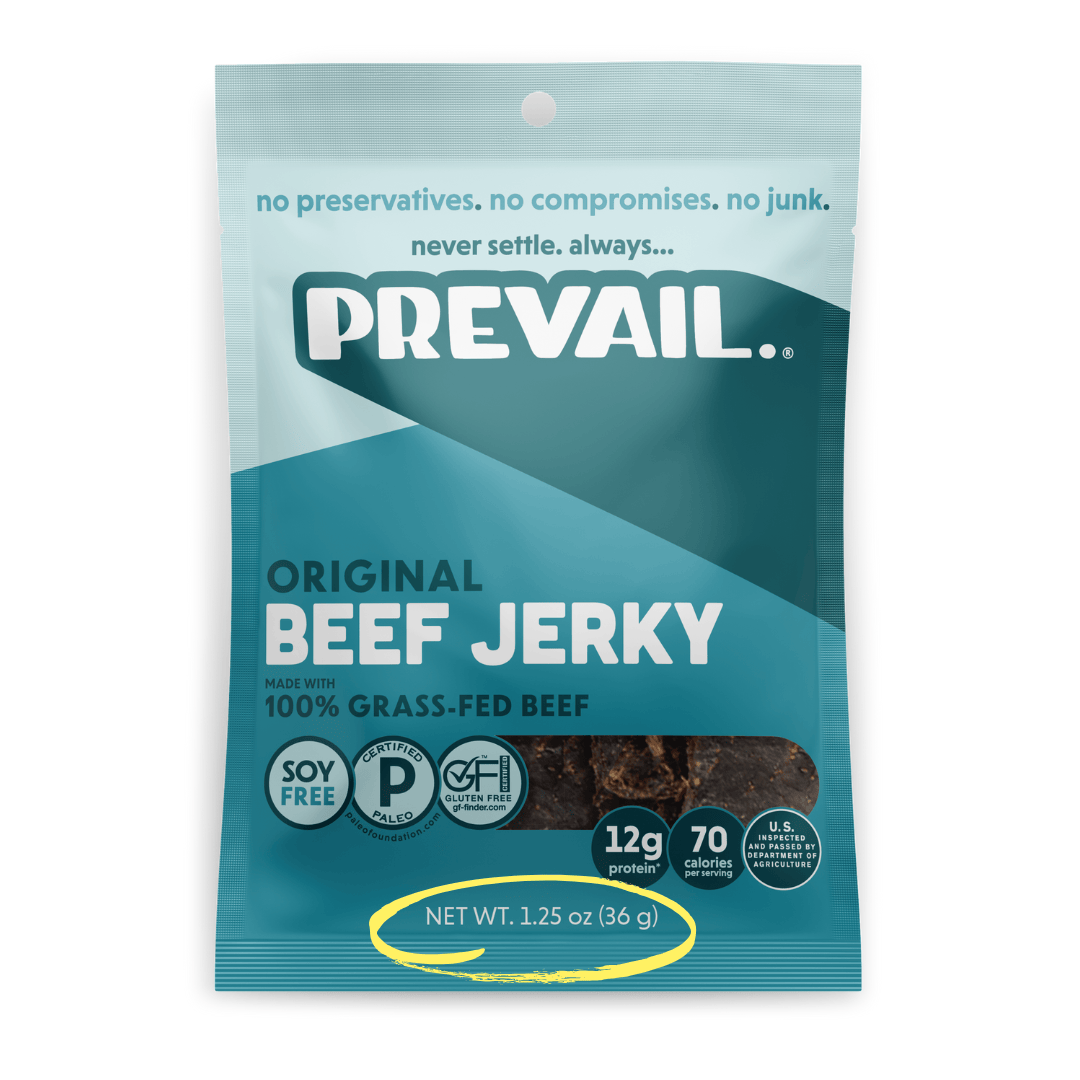 PREVAIL Jerky Jerky Original Beef Jerky Single Serve 8 pack
