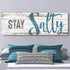 Tailored Canvases Canvas 12x36 inch Medium Premium Gallery Wrapped Stay Salty Coastal Sign VIII
