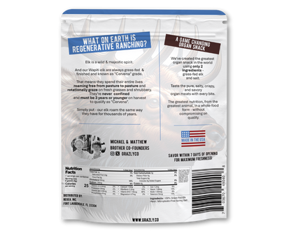 Elk Heart Crisps - 100% Grass-Fed/Finished - My American Goods