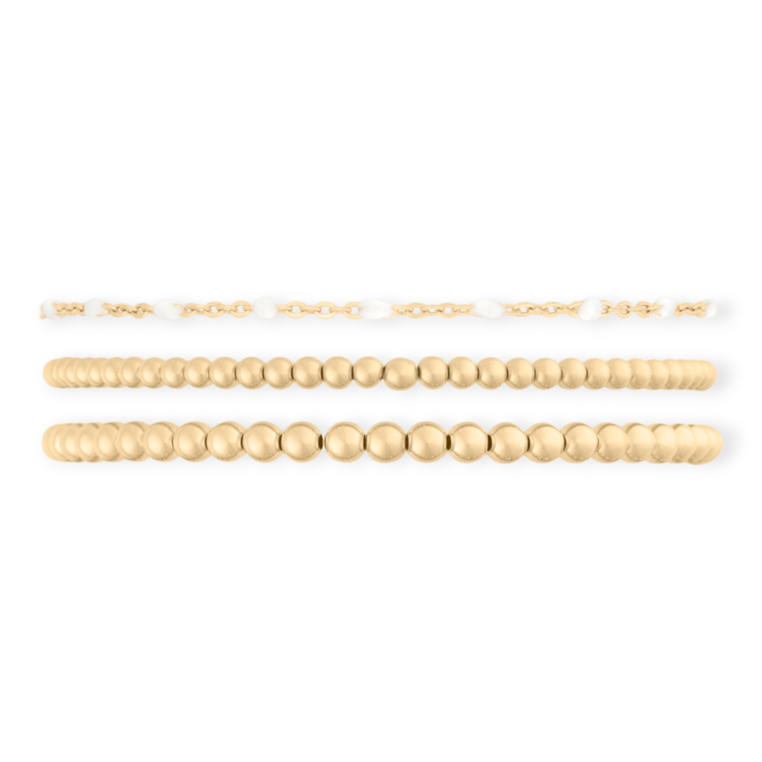 Cuffed by Nano LLC White Daisy + Juno Bracelet Triple Stack