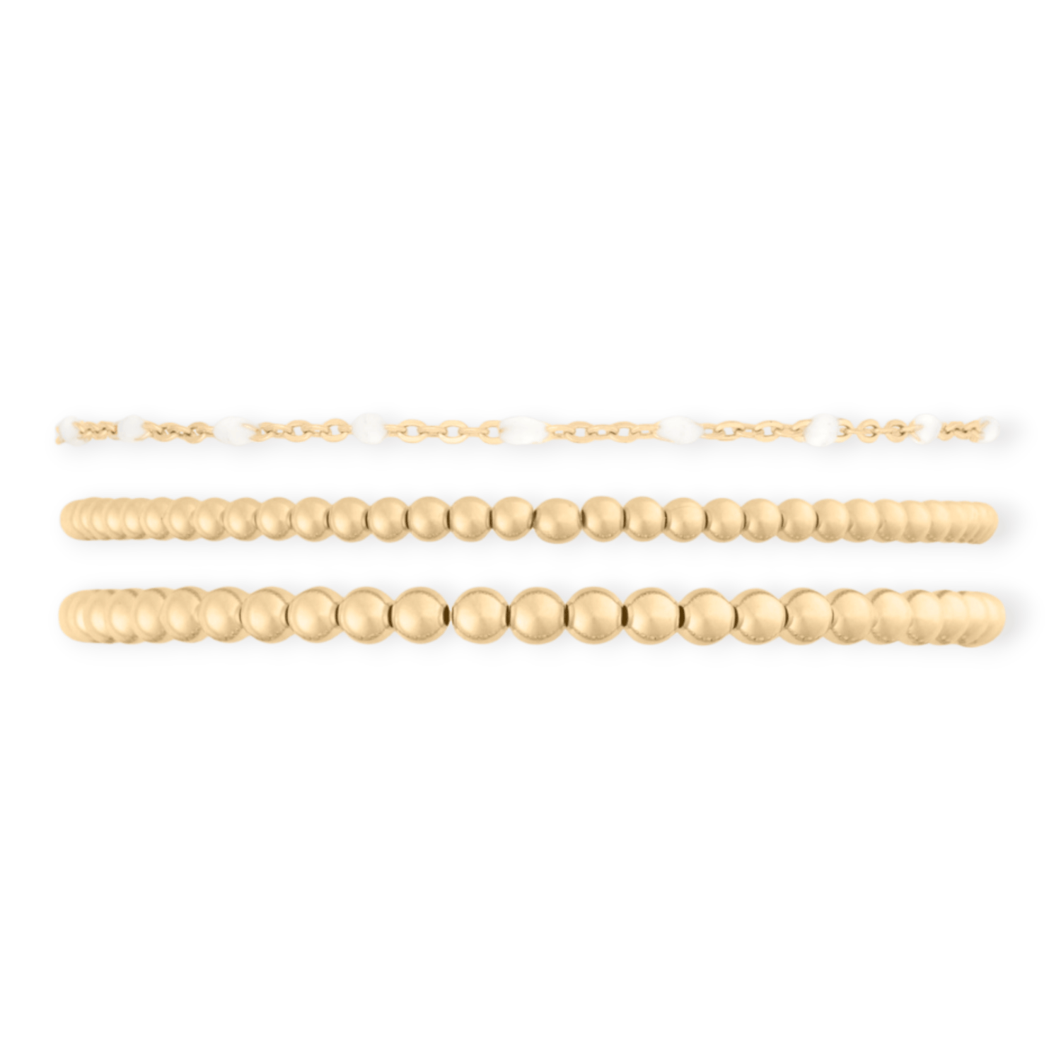 Cuffed by Nano LLC White Daisy + Juno Bracelet Triple Stack