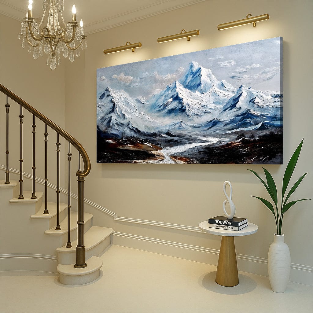 Tailored Canvases Canvas 20x10 inch Medium Premium Gallery Wrapped Mountain Minimalist Wall Art II