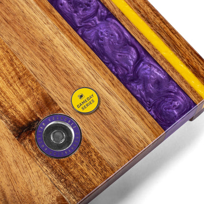 1ft x 2ft Gameday Teams Epoxy Resin Wood Compact Travel Cornhole Board Set