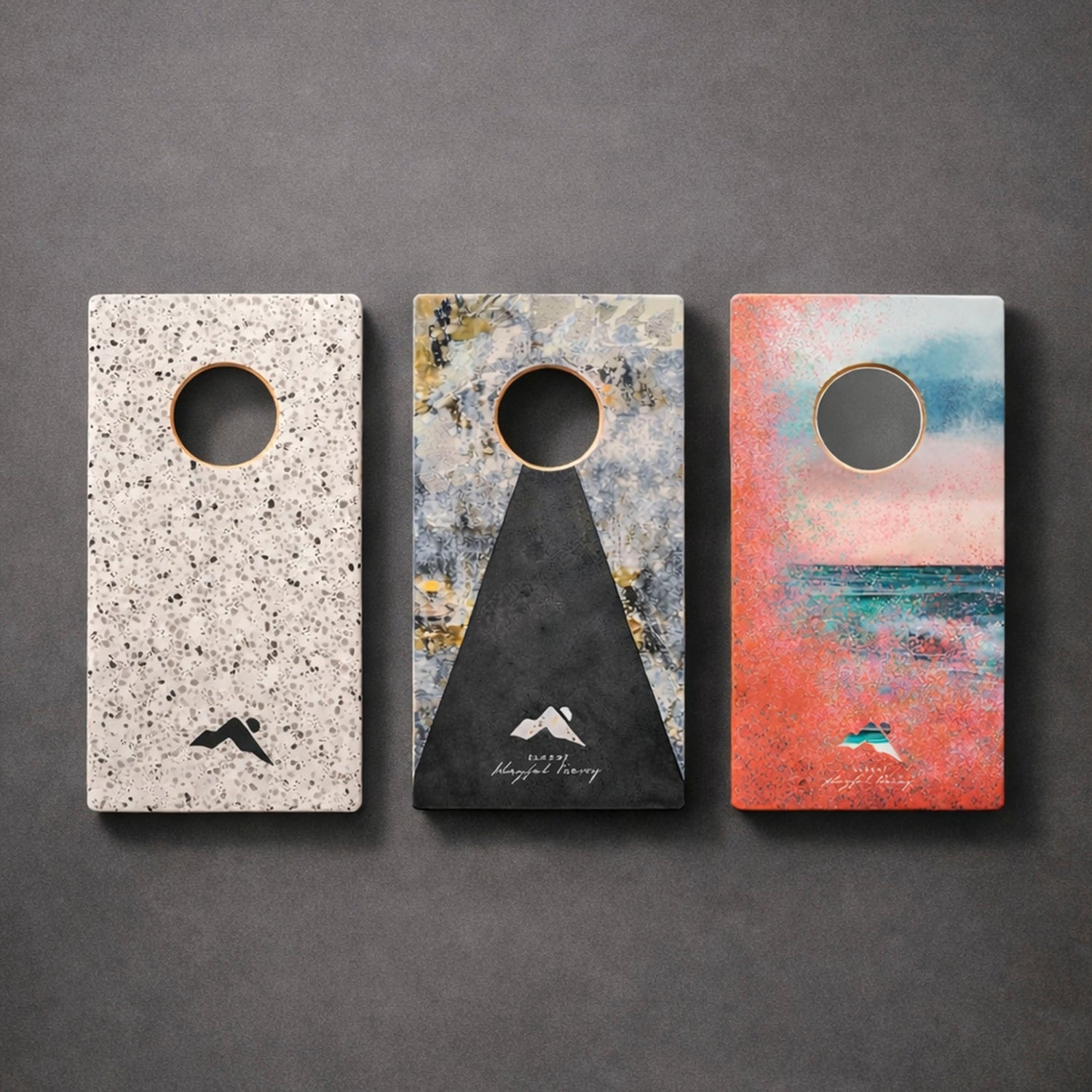 1ft x 2ft Graphic Travel Cornhole Set | Modern Play Collection