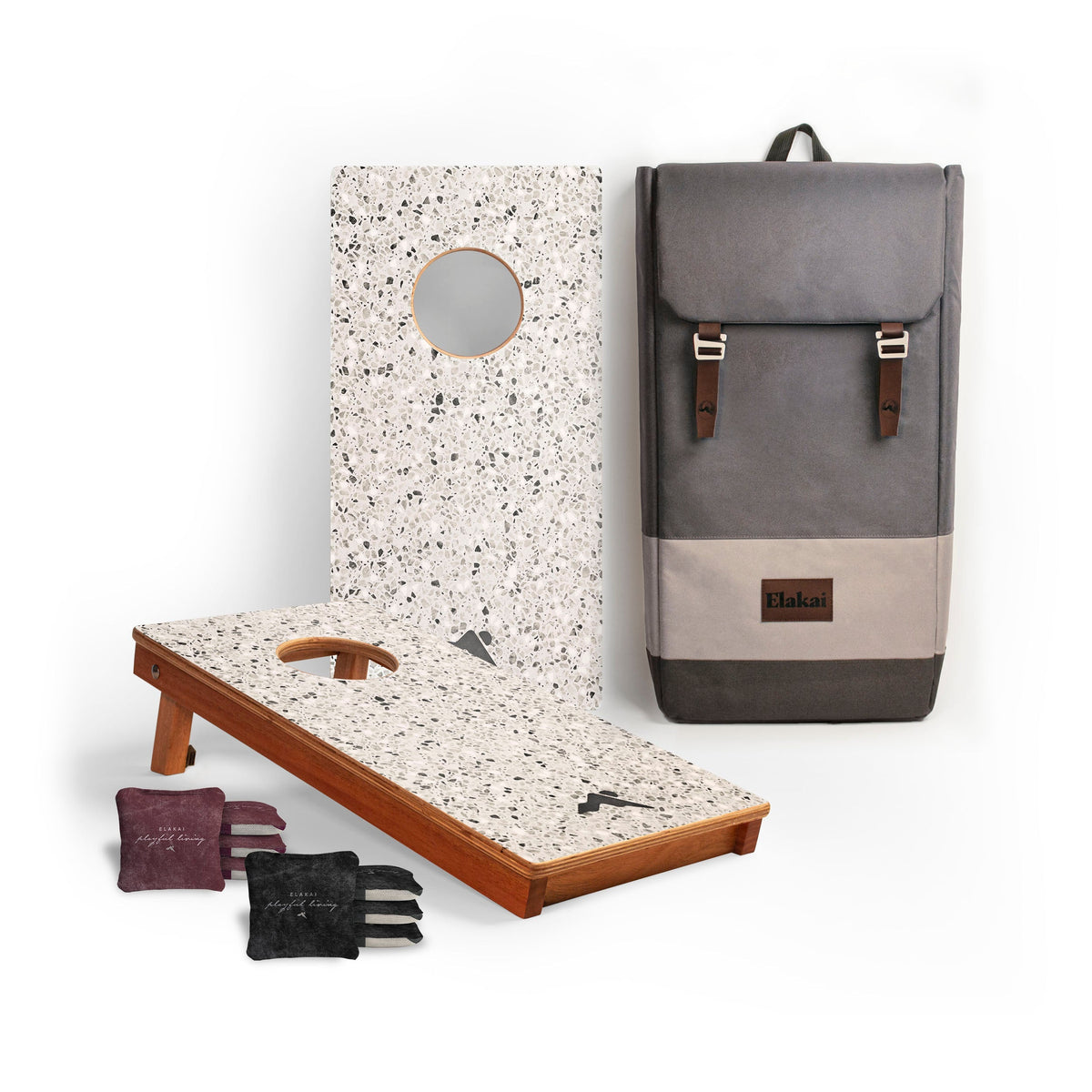 1ft x 2ft Graphic Travel Cornhole Set | Modern Play Collection