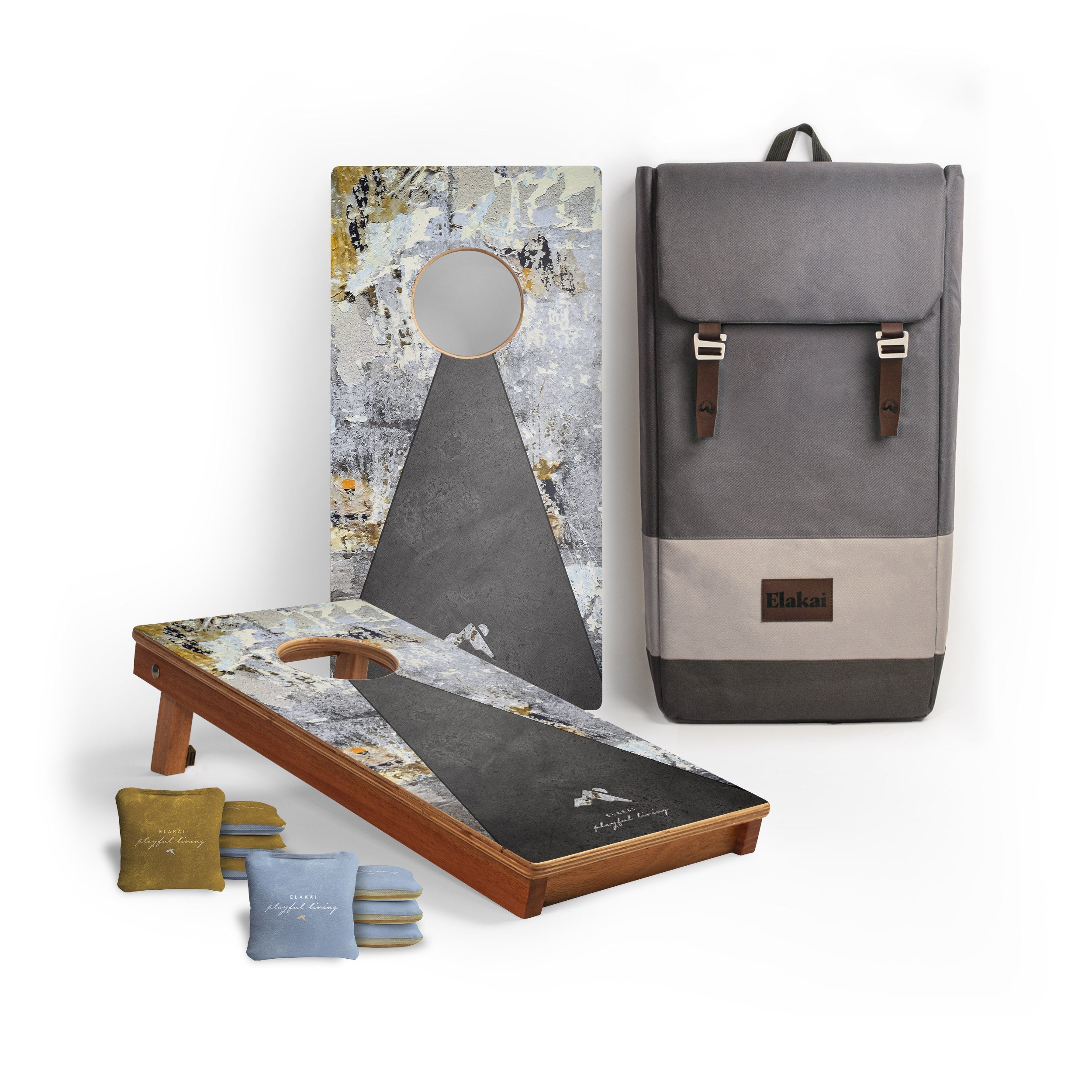 1ft x 2ft Graphic Travel Cornhole Set | Modern Play Collection