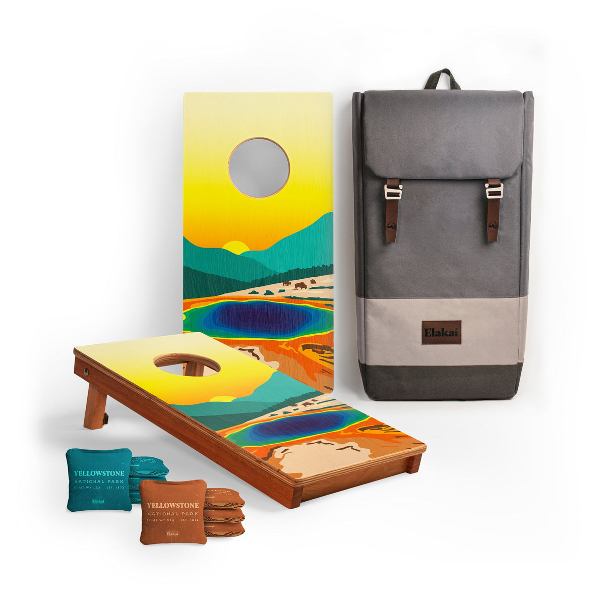 1ft x 2ft Graphic Wood Travel Cornhole Set | National Parks Inspired Collection