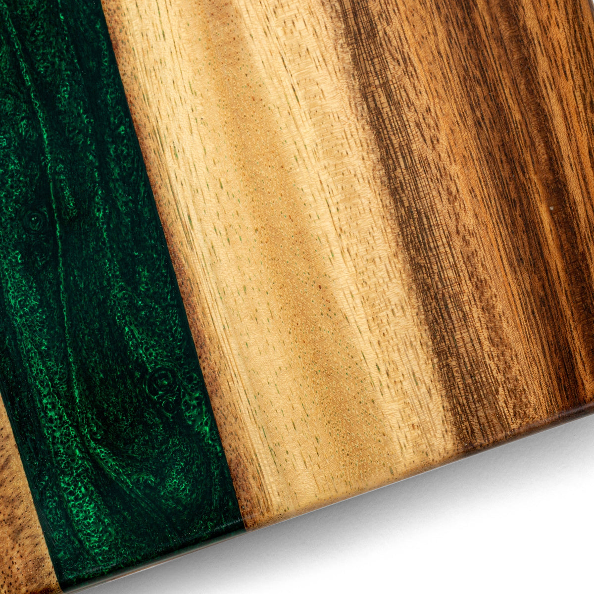 1ft x 2ft Resin &amp; Wood Travel Cornhole Set | Live Edge River Collection