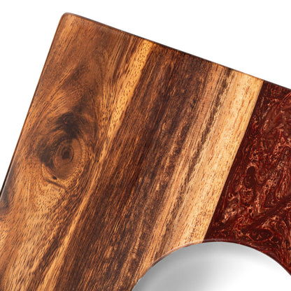 1ft x 2ft Resin &amp; Wood Travel Cornhole Set | Live Edge River Collection