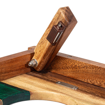1ft x 2ft Resin &amp; Wood Travel Cornhole Set | Live Edge River Collection
