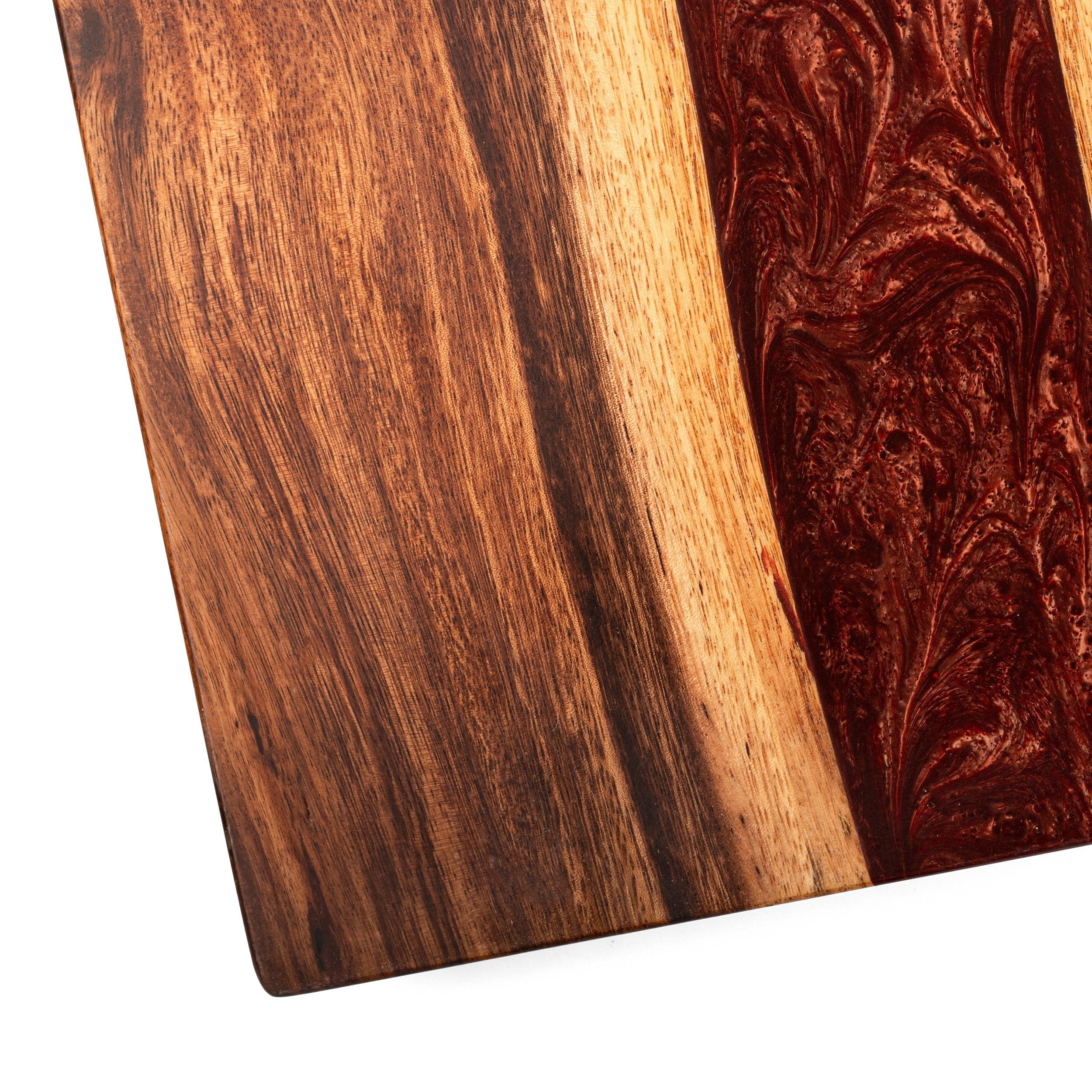 1ft x 2ft Resin &amp; Wood Travel Cornhole Set | Live Edge River Collection