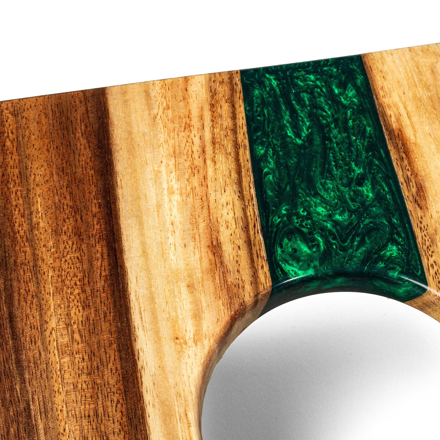 1ft x 2ft Resin &amp; Wood Travel Cornhole Set | Live Edge River Collection