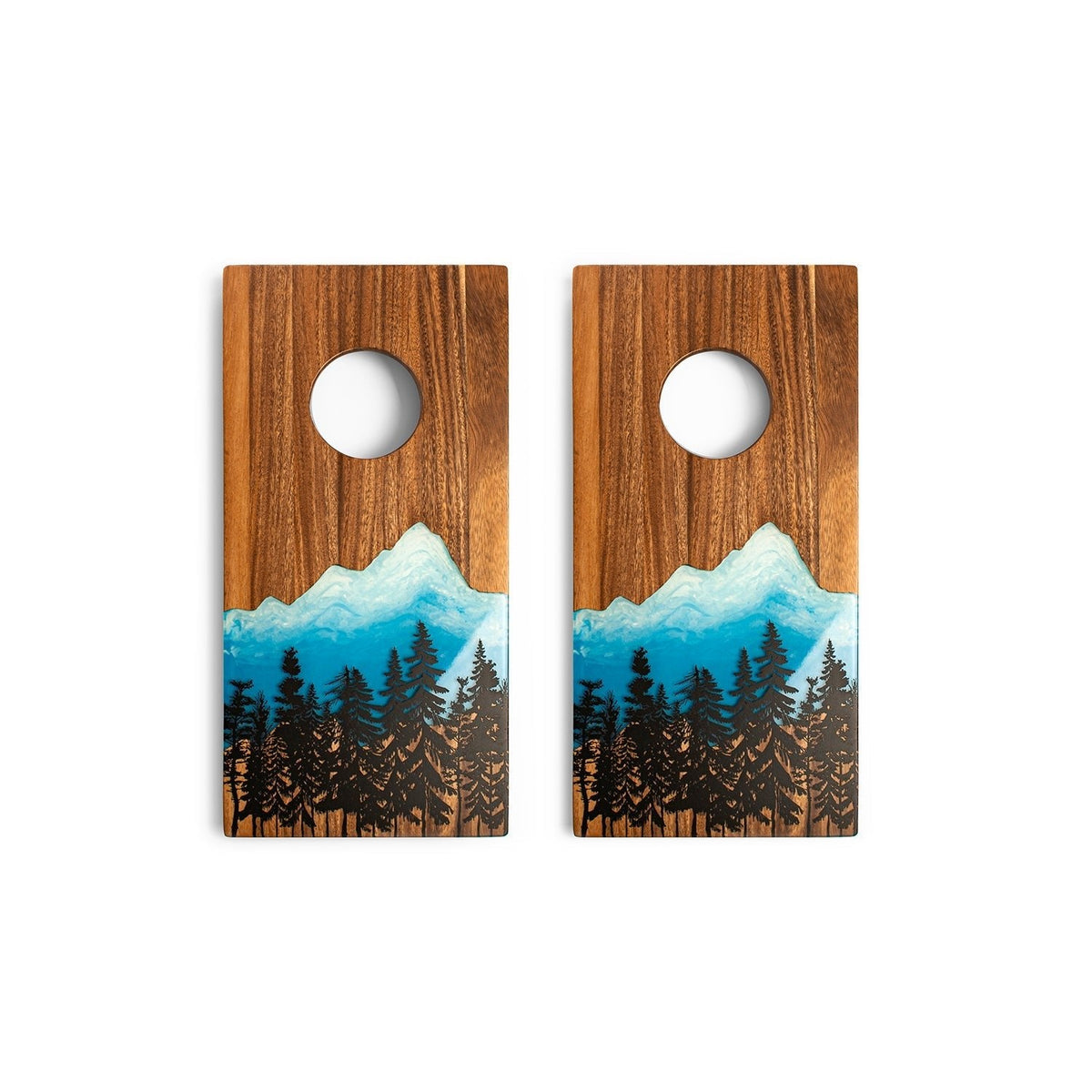 1ft x 2ft Resin &amp; Wood Travel Cornhole Set | Mountain Collection